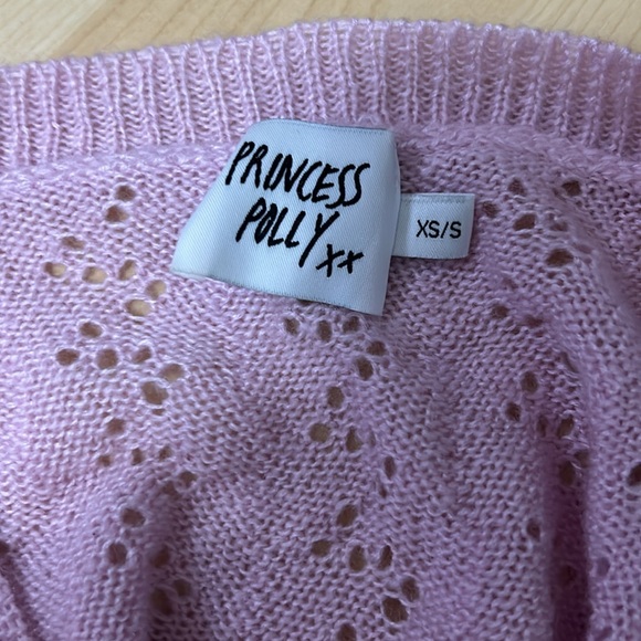 Princess Polly LYRIC CROPPED CARDIGAN PINK XS/S - Picture 7 of 7